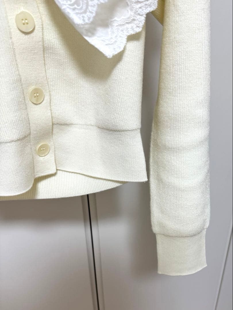 SNIDEL レースカラーニットプルオーバー