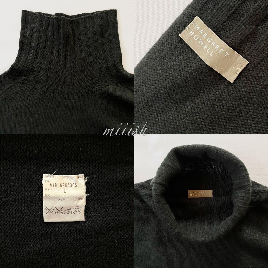 マーガレットハウエル 最高級スコティッシュカシミヤ100%タートルニット美品