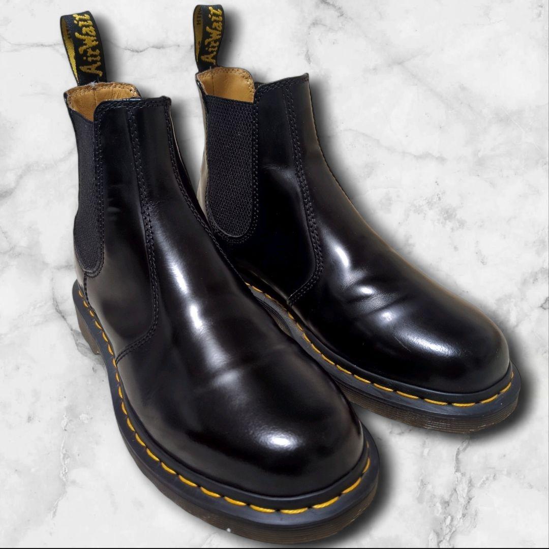 美品✨ドクターマーチン チェルシーブーツ 2976YS 黒 24 サイドゴア