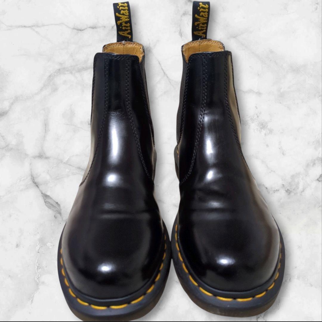 美品✨ドクターマーチン チェルシーブーツ 2976YS 黒 24 サイドゴア