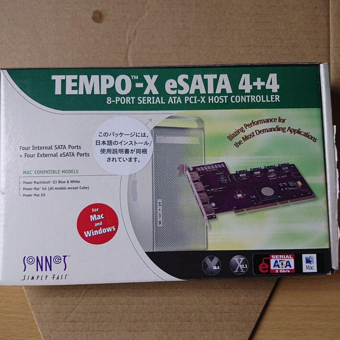 TEMPO-X eSATA 4+4 Mac Windows 64bitPCIバス