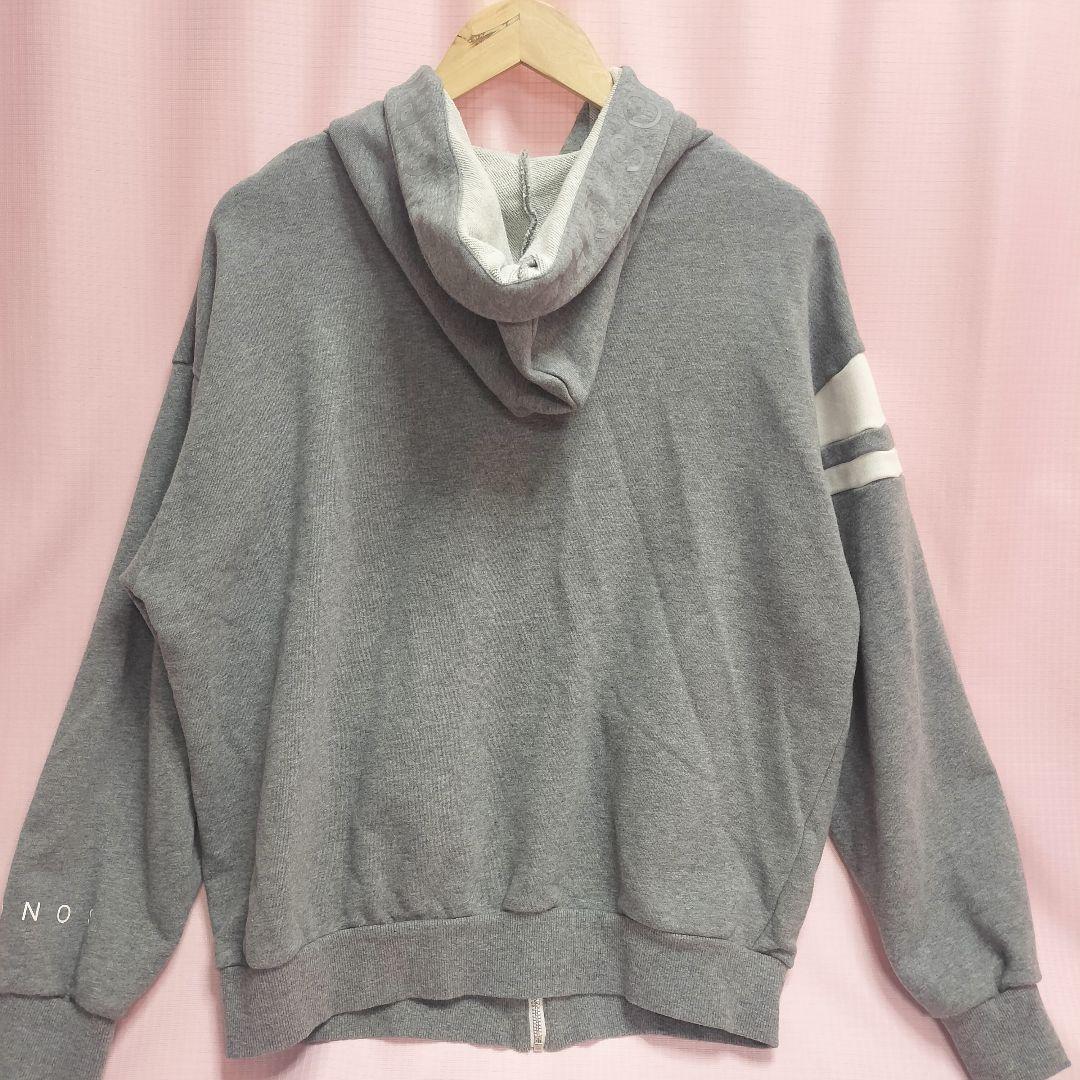 24年製 CRONOC クロノス オーバーサイズジップアップ パーカー グレー