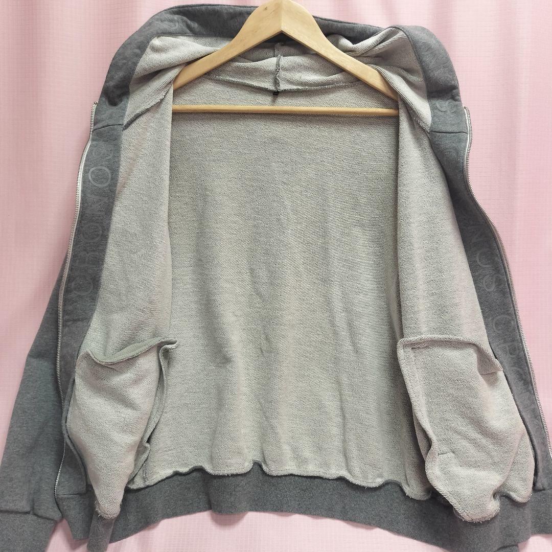 24年製 CRONOC クロノス オーバーサイズジップアップ パーカー グレー
