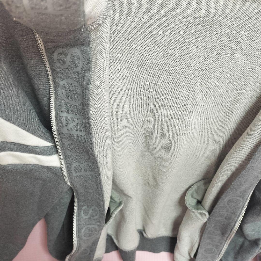 24年製 CRONOC クロノス オーバーサイズジップアップ パーカー グレー