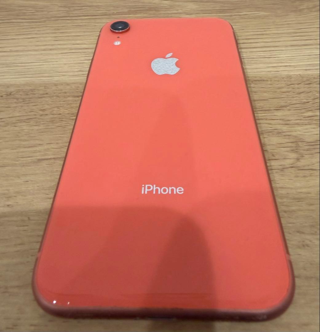 Apple iPhone XR コーラル本体　ガラスフィルム付