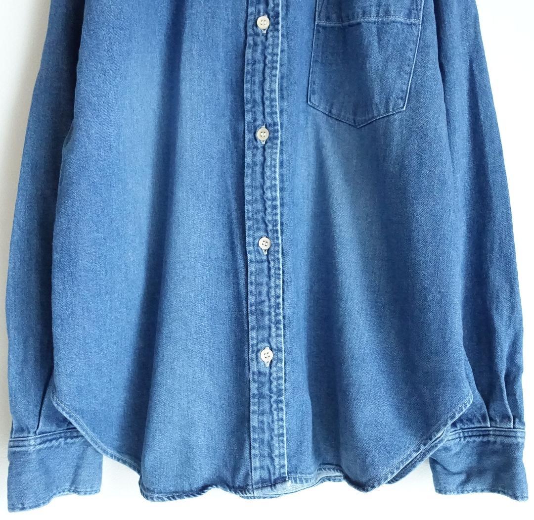 2024 美品ジャーナルスタンダードレサージュ☆8oz デニムシャツ F ブルー