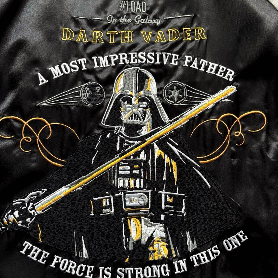 ★美品★ STAR WARS × 丸眞 スカジャン 刺繍 ダースベイダー 黒 L