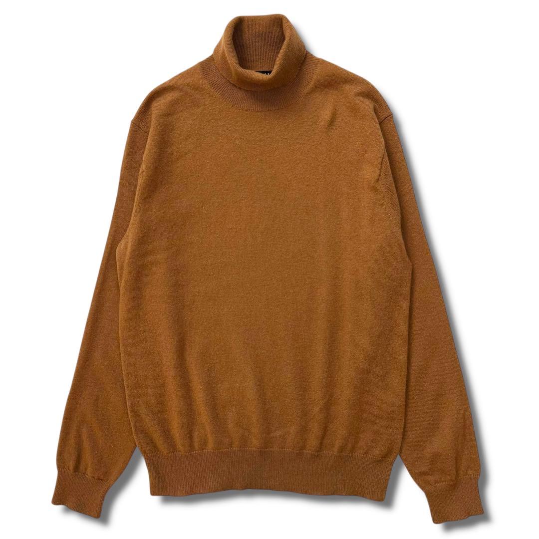 英国製 dunhill カシミヤ 100% タートルネック ニット セーター