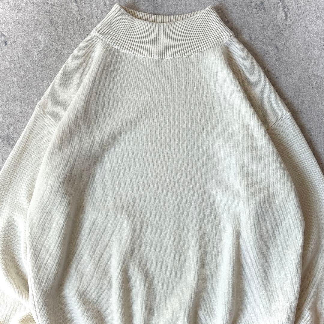 美品 イレーヴ Y 日本製 サイズ4 ウール モックネック ニット セーター 白