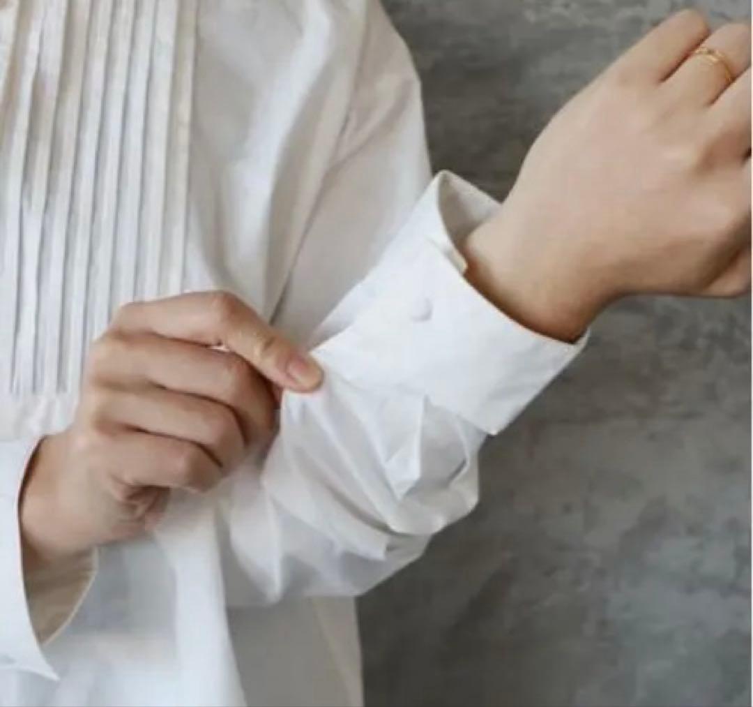 ◆完売品◆試着のみ　ICHI イチ ピンタックブラウス　白　長袖　レディース