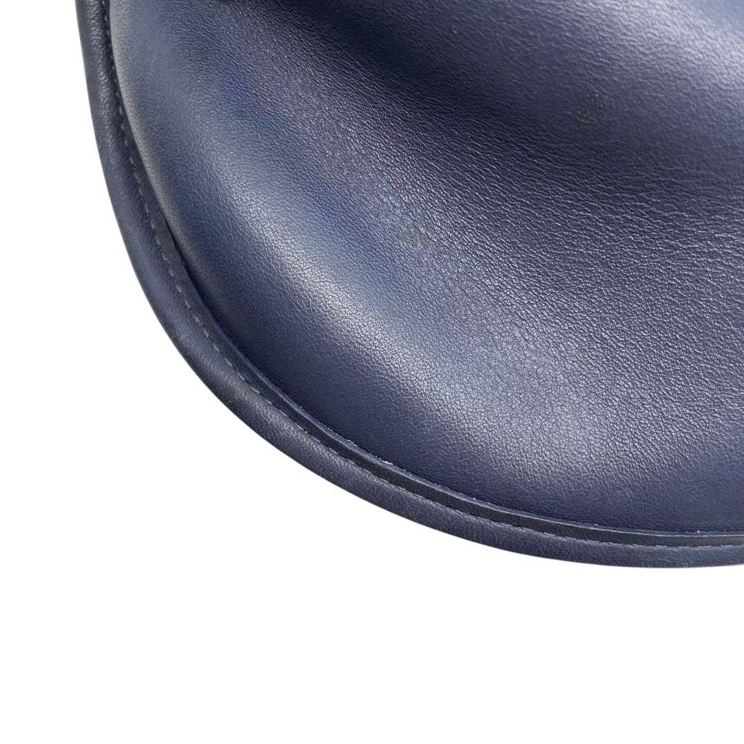 オールドコーチ 0987 ショルダーバッグ アトランタ 三日月 レザー 紺色