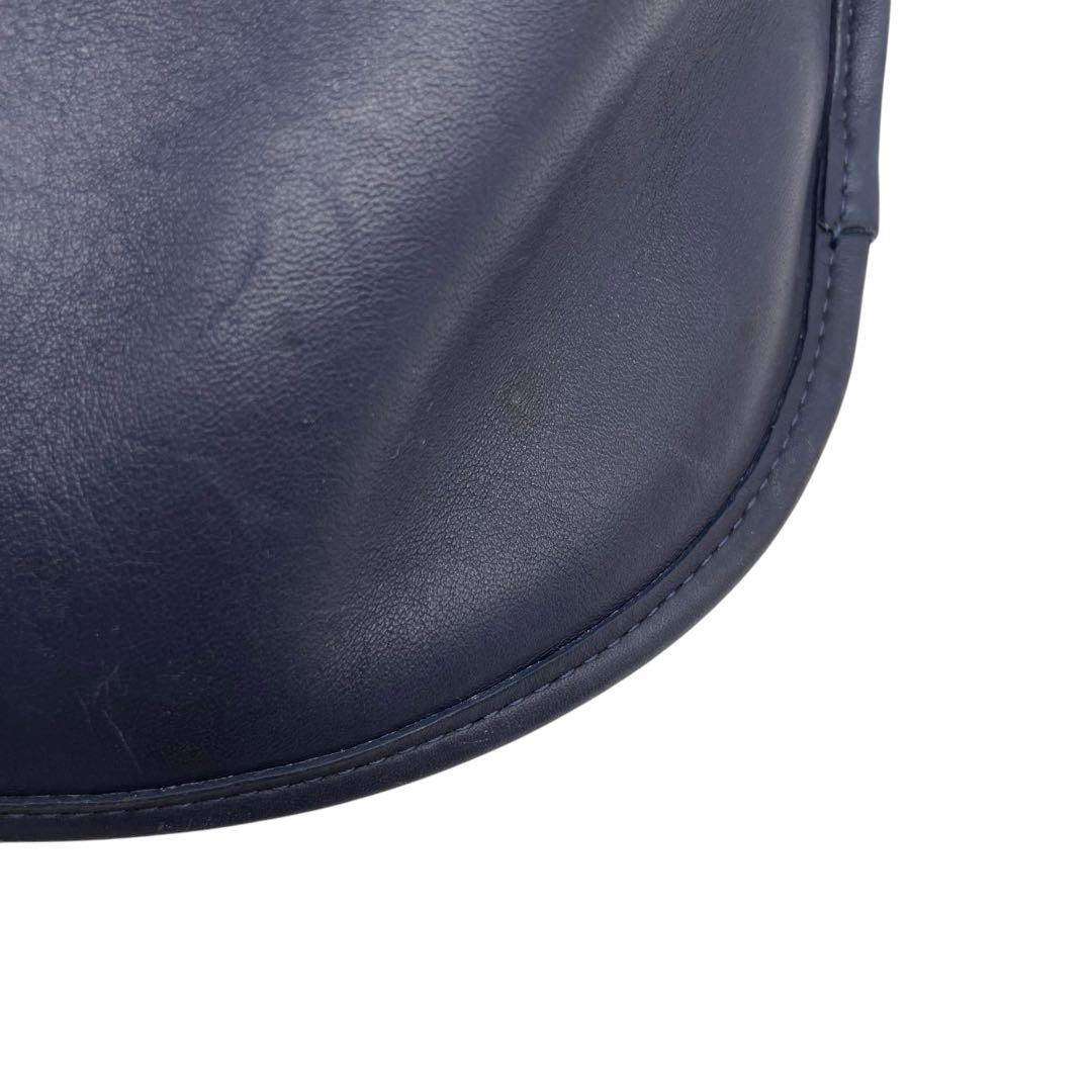 オールドコーチ 0987 ショルダーバッグ アトランタ 三日月 レザー 紺色