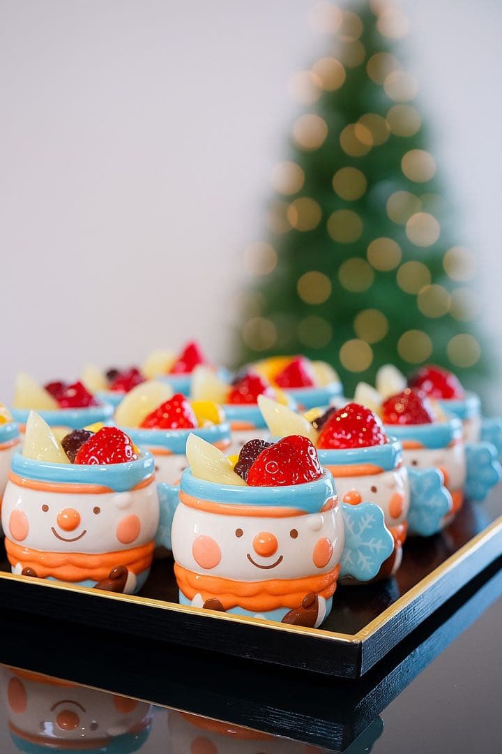 【100個セット】クリスマス サンタ＆スノーマン 陶器カップ 業務用