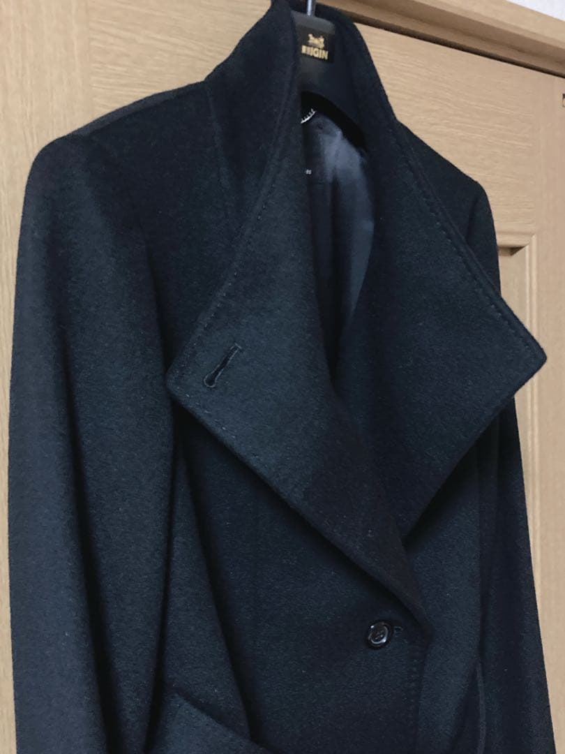 23区 ブラック ベルト付　ロングコート サイズ38 Mサイズ　羊毛✖︎アンゴラ