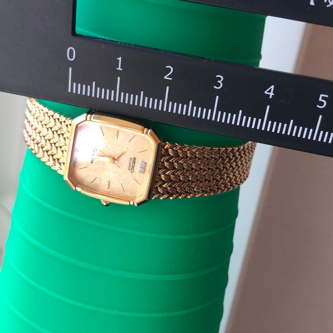 【極上品】SEIKO セイコー　Exceline ゴールドクォーツ時計　稼働品