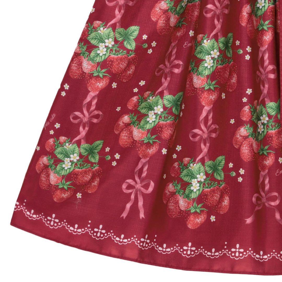 【エミキュ】Strawberry Ribbon treeキャミソールワンピース