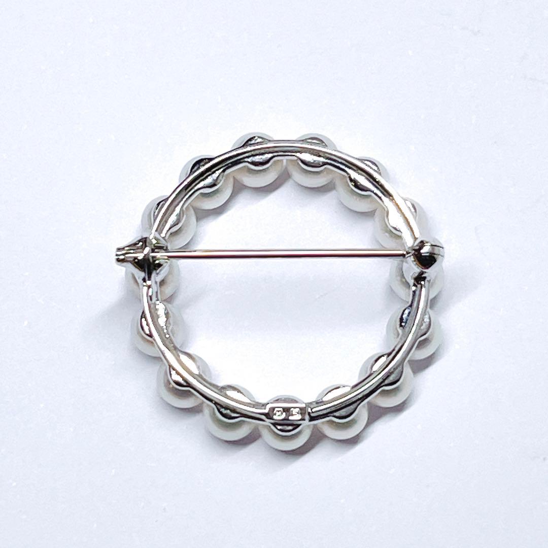 【現行完売品・未使用品級】✨ミキモト パール　ブローチ　サークル