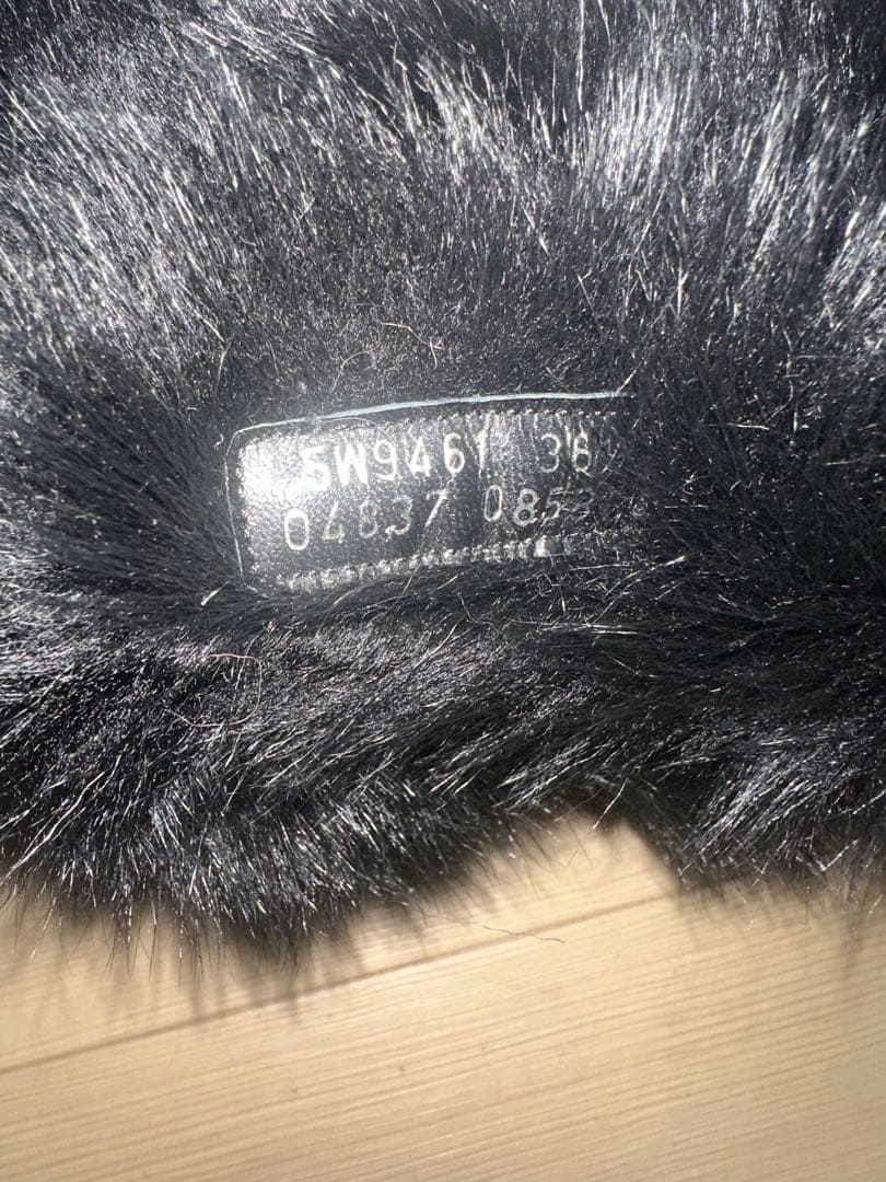 最終価格！美品❣️miumiuスェードファービジューブラックロングブーツ36