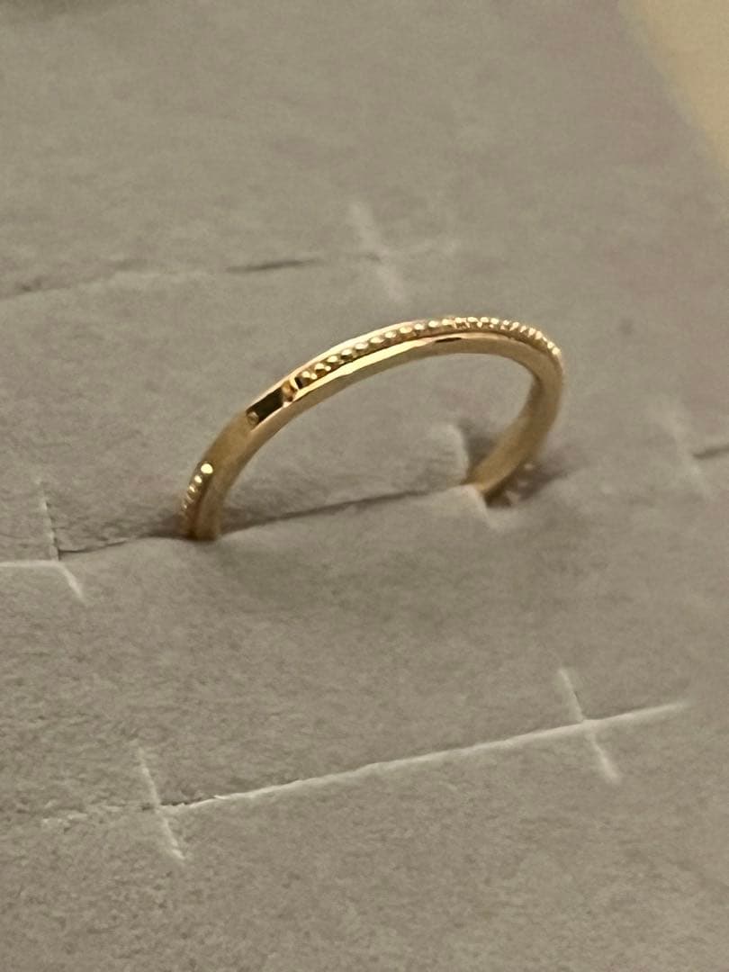 アガット　k10 ゴールドリング 一粒石 ダイヤ