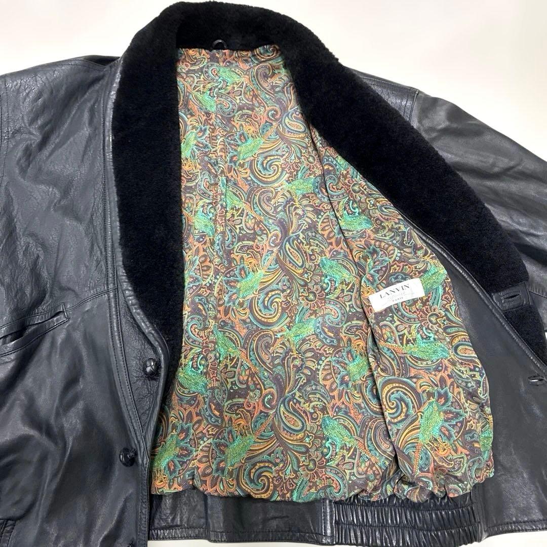✨希少 ヴィンテージ LANVIN ランバン 羊革×ムートン ジャケット ラム