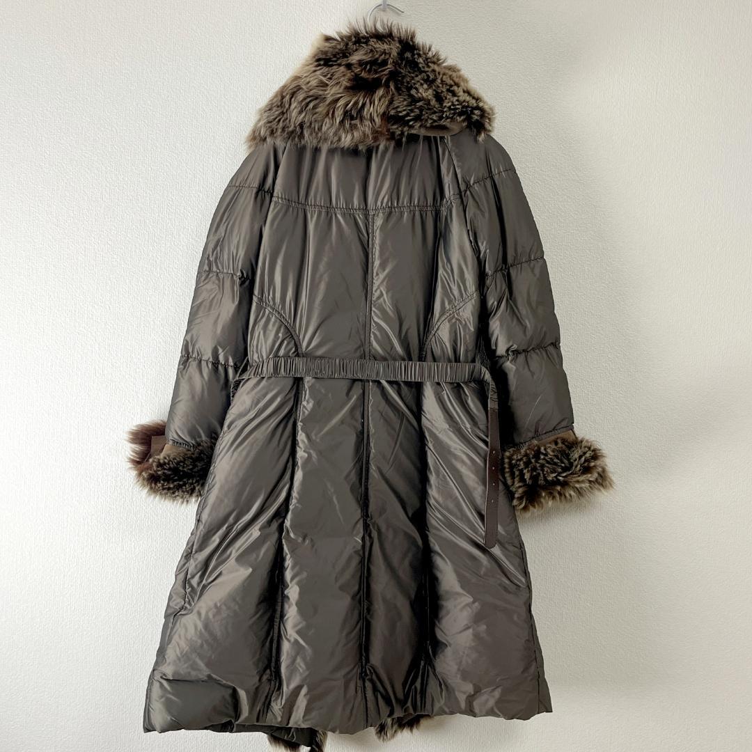 デュアルビュー L ヴィオランティ ムートン グースダウン ダウンコート 伊製