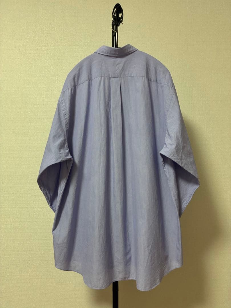 試着のみ✨ 希少 新型 22aw サイズ4 コモリ シャツ SAX STRIPE