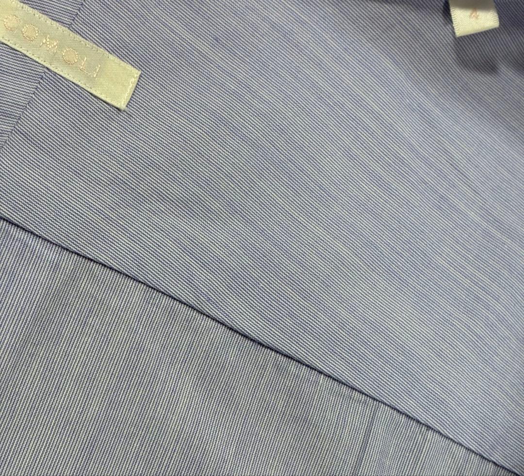 試着のみ✨ 希少 新型 22aw サイズ4 コモリ シャツ SAX STRIPE