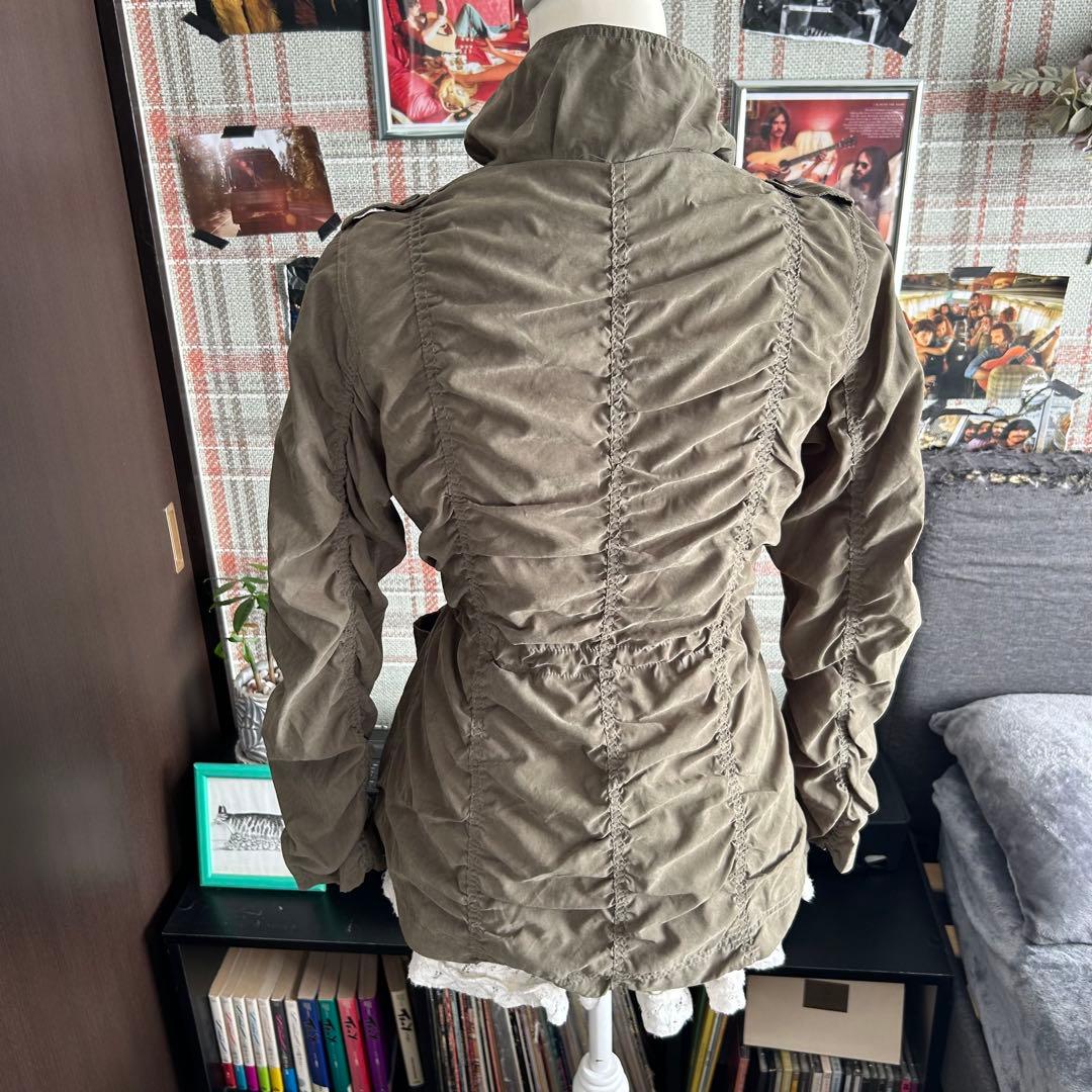 00s y2k 軍風装飾シャーリングミリタリーコート フェアリーグランジアメカジ