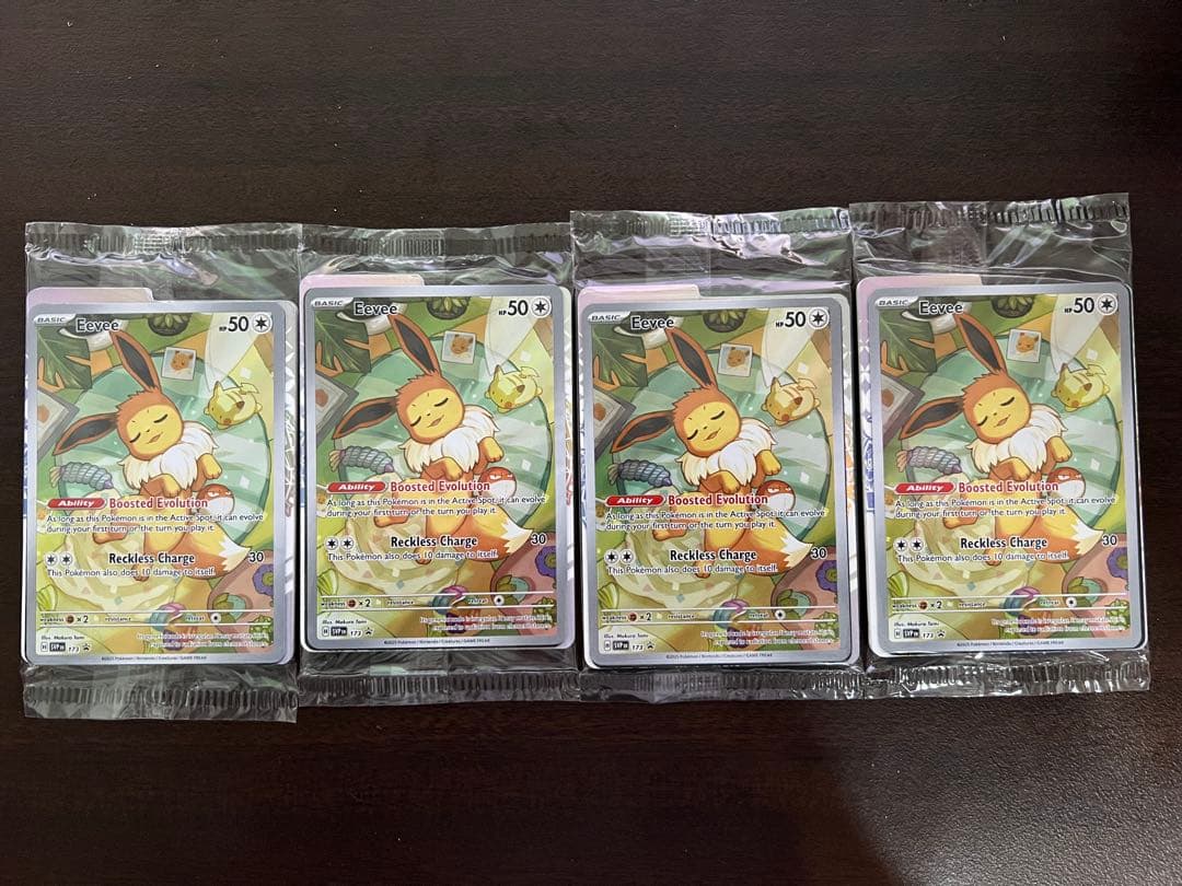 ぽ*う様 未開封 イーブイ プロモ ポケモンカード 4パックセット 英語 テラス