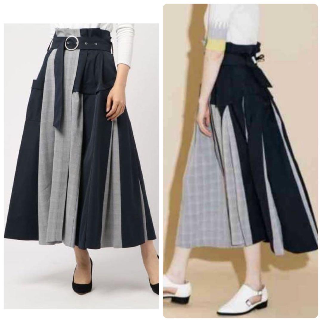 新品未使用　タグ付き　安室奈美恵着用　FURFUR アシンメトリータックスカート