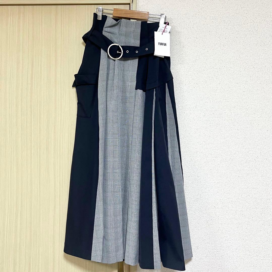 新品未使用　タグ付き　安室奈美恵着用　FURFUR アシンメトリータックスカート