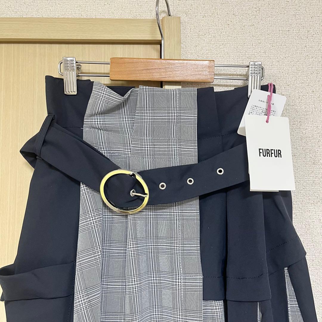 新品未使用　タグ付き　安室奈美恵着用　FURFUR アシンメトリータックスカート