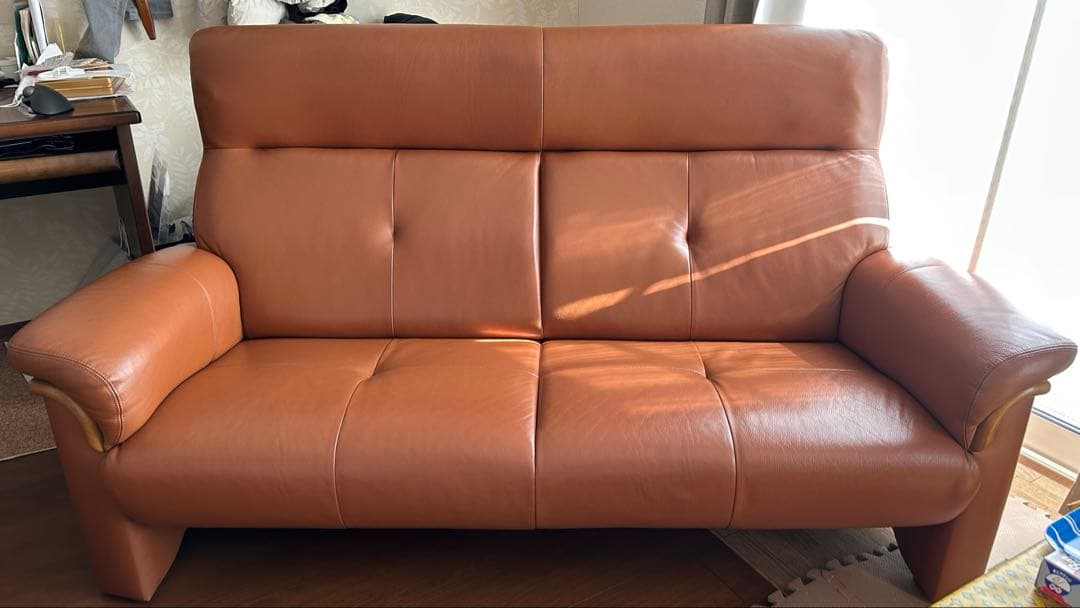 美品　本革ソファ　浜本工芸　WL-2000