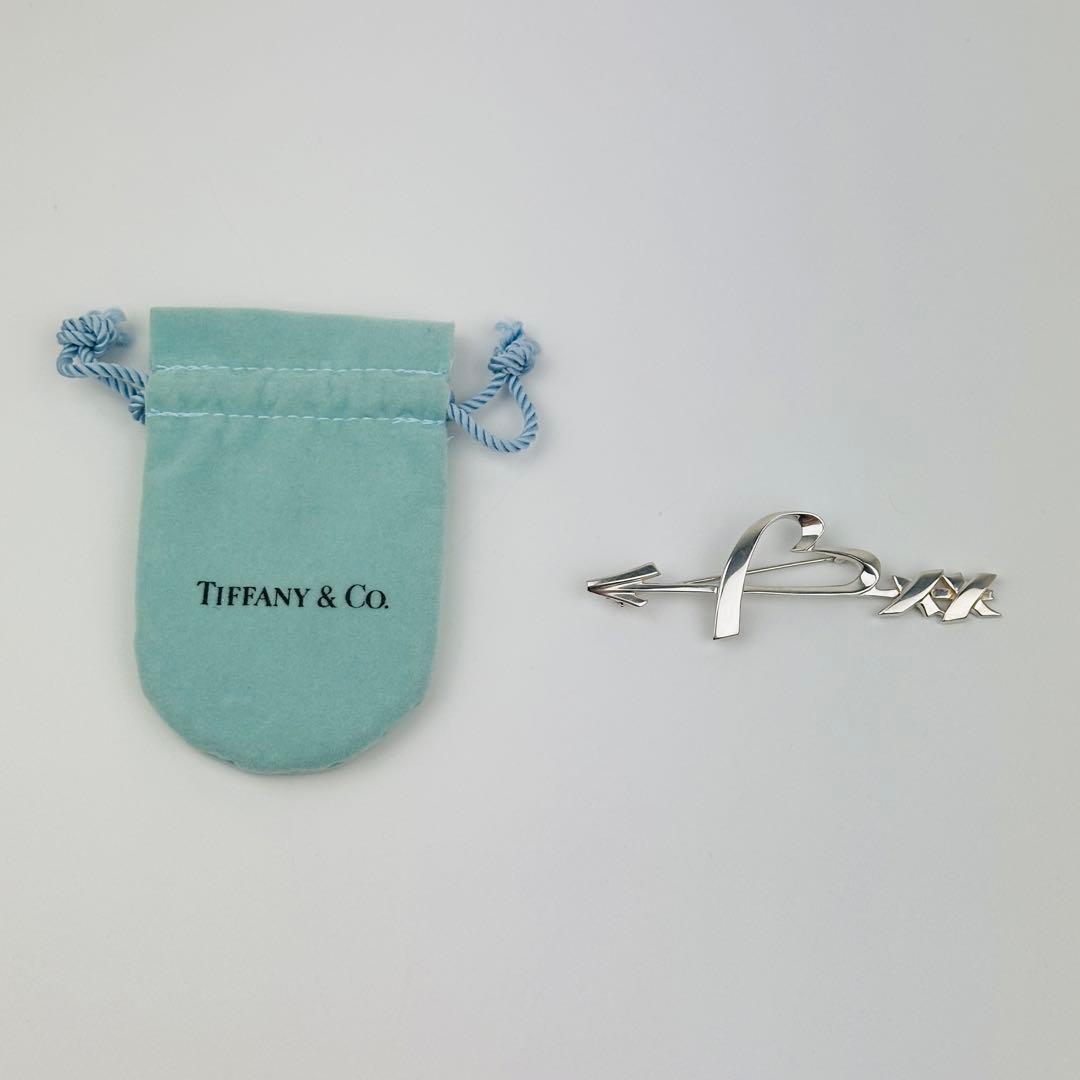美品　ティファニー　ハートと矢のブローチ　ラヴィングハートアロー　シルバー925