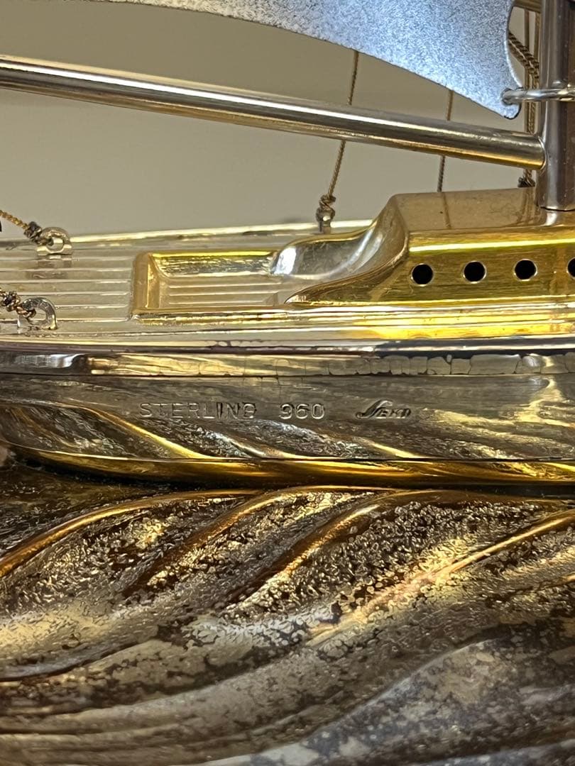 関工芸　銀製 ヨット 帆船 置物 STERLING 960