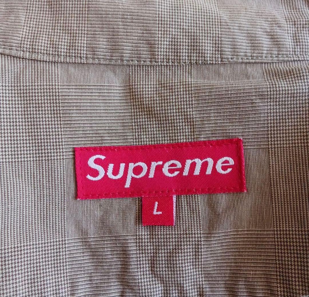Supreme チェック柄 ジップアップジャケット ベージュ