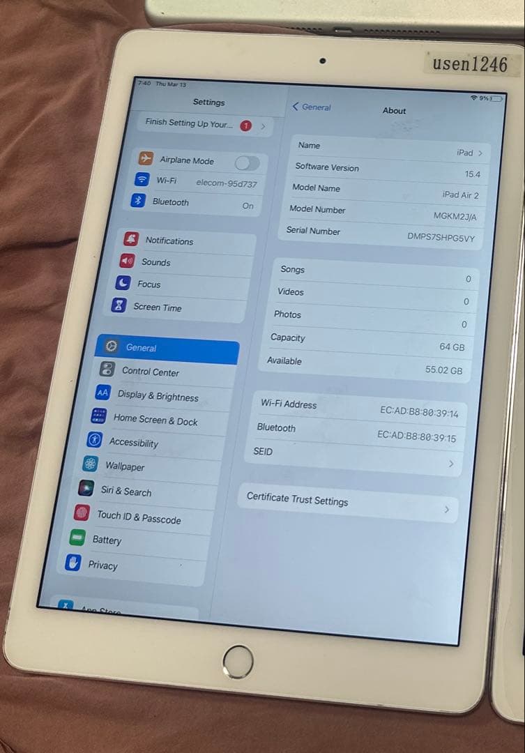 Apple iPad Air 2 64GB シルバー