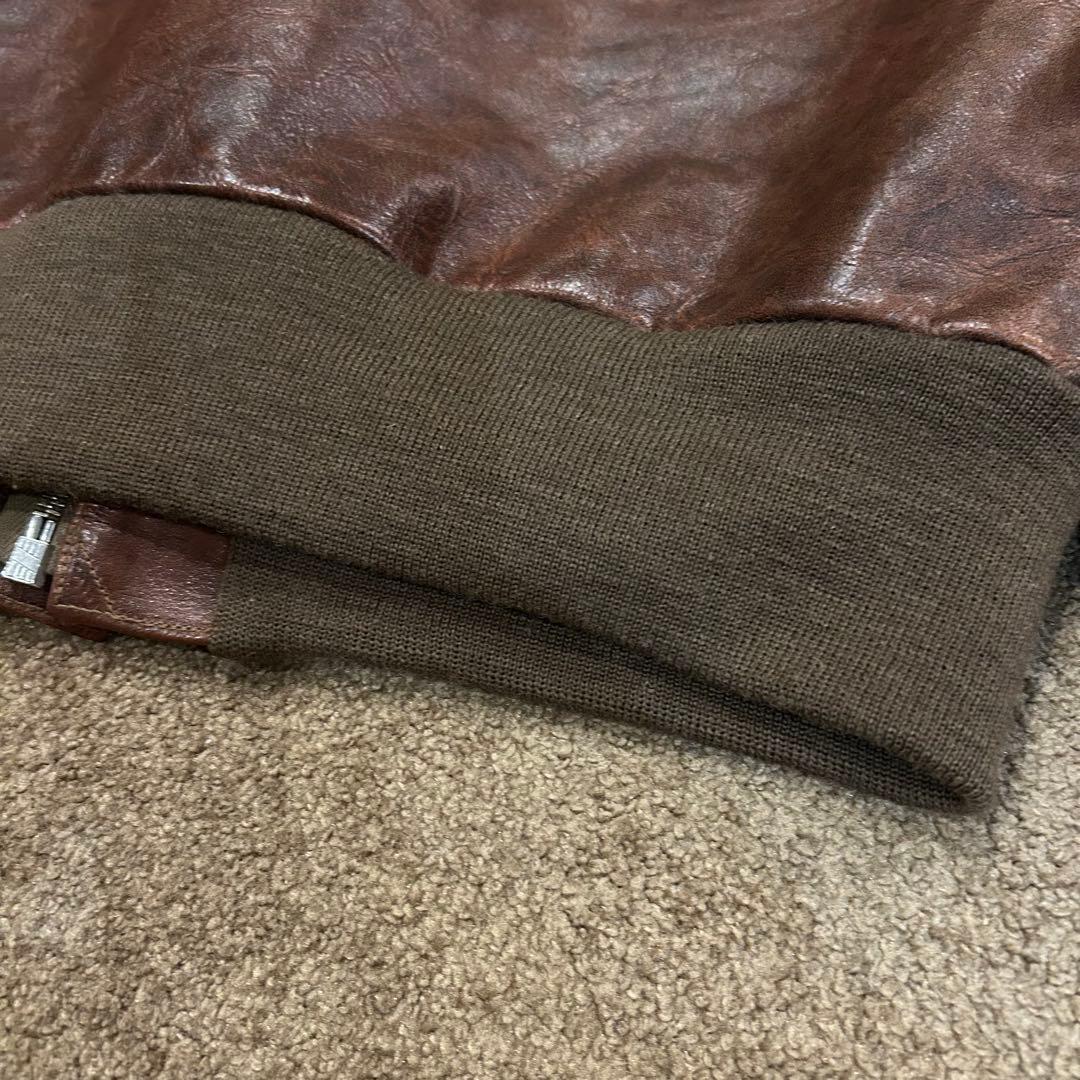 【美品】バズリクソンズ　A-2 サイズ38 ブロンコハイド　アニリン仕上