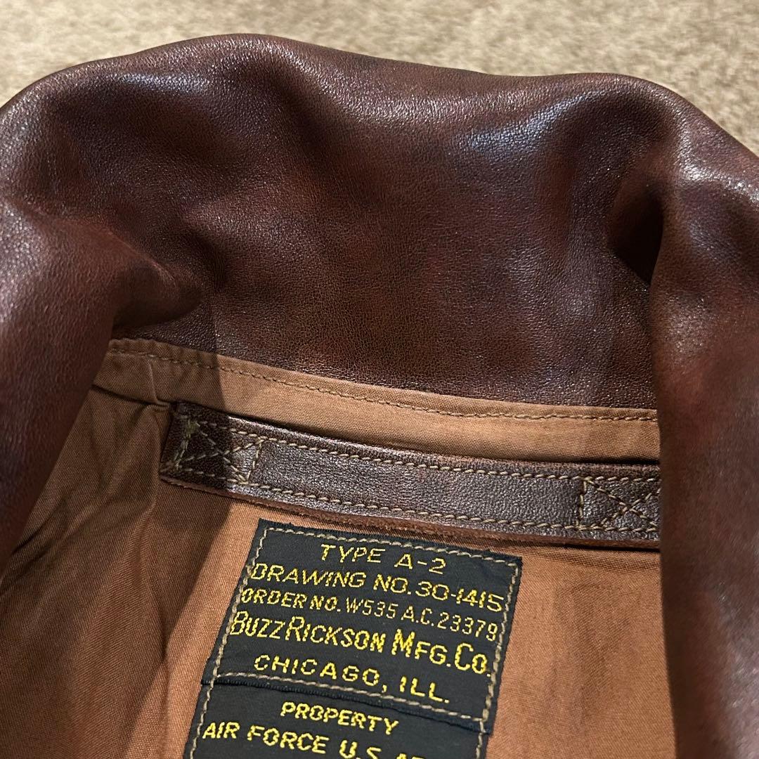 【美品】バズリクソンズ　A-2 サイズ38 ブロンコハイド　アニリン仕上