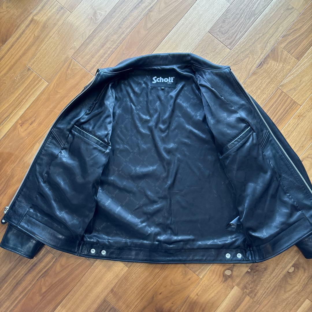 schott ショット　レザートラッカージャケット　ライダース　ラムスキン　M