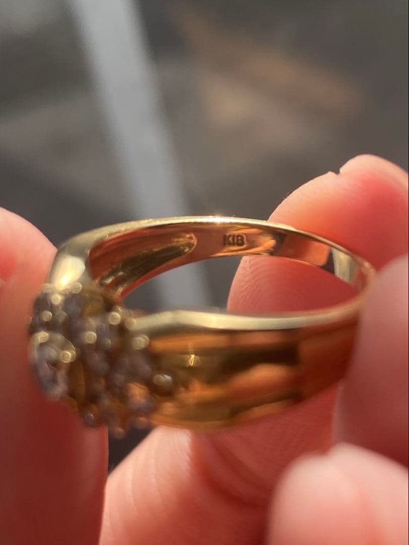 K10ゴールド ダイヤモンドリング