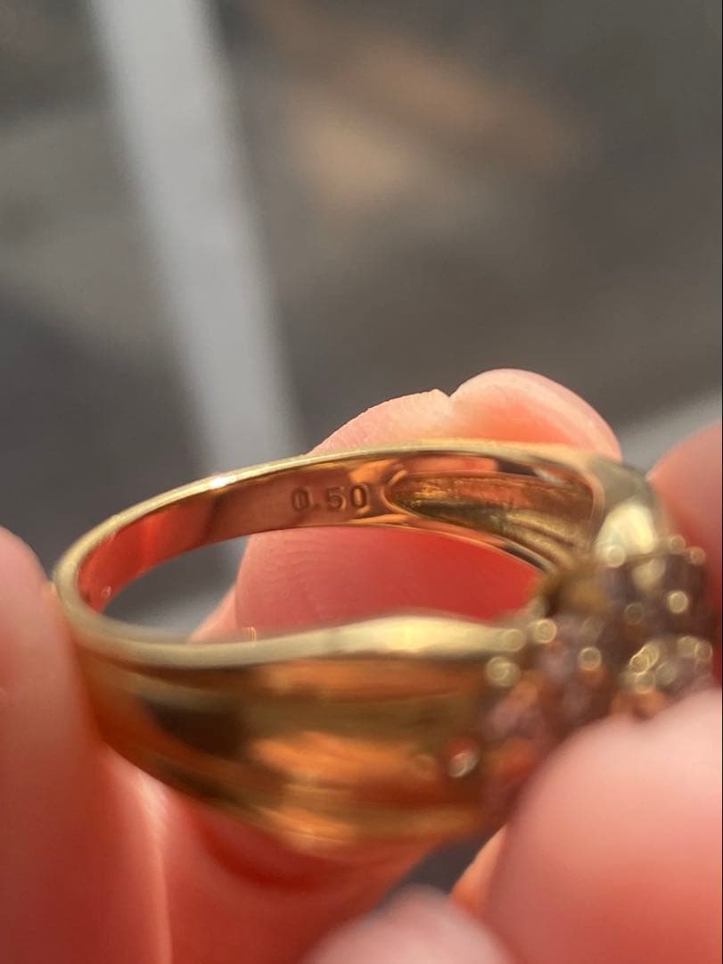 K10ゴールド ダイヤモンドリング