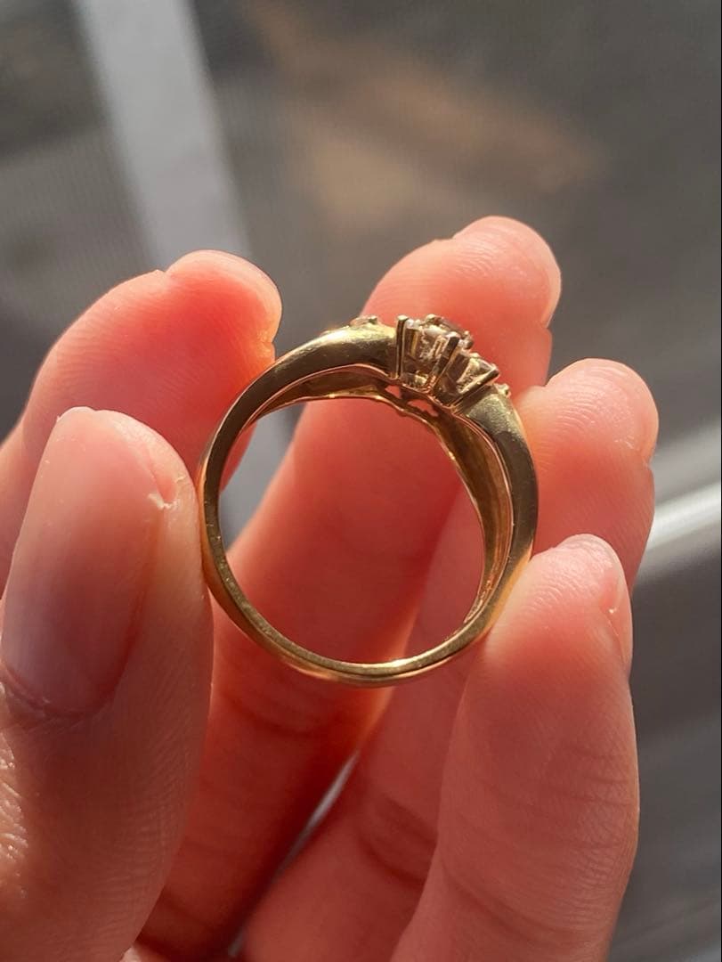 K10ゴールド ダイヤモンドリング