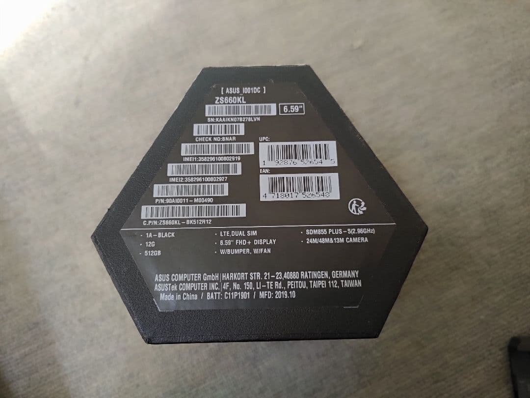 ROG Phone 2 12gb/512gb SIMフリー