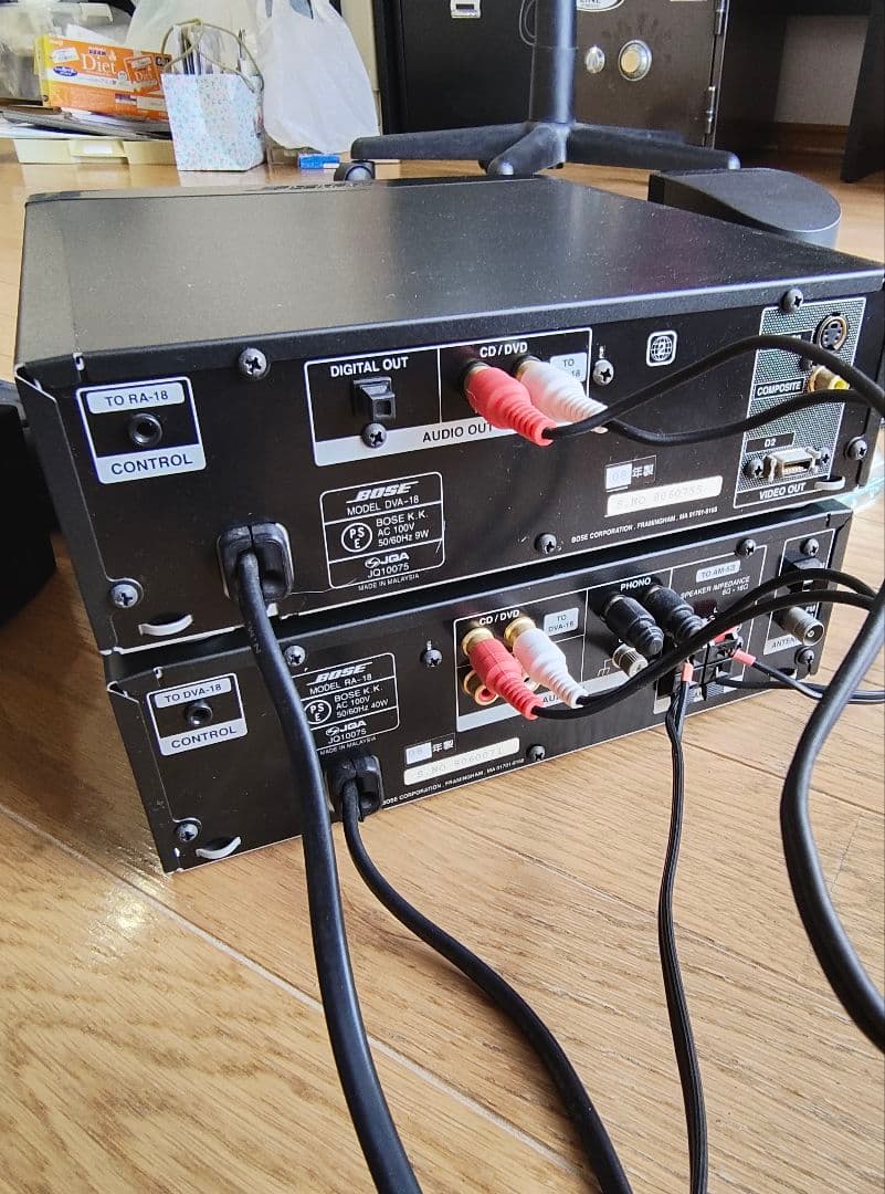 ▽中古美品▽BOSE▽DVA-18＆RA-18▽ダブルキューブスピーカー▽送料込