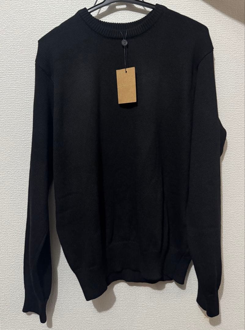 stussy 1980 ブラック ニットセーター M 人気