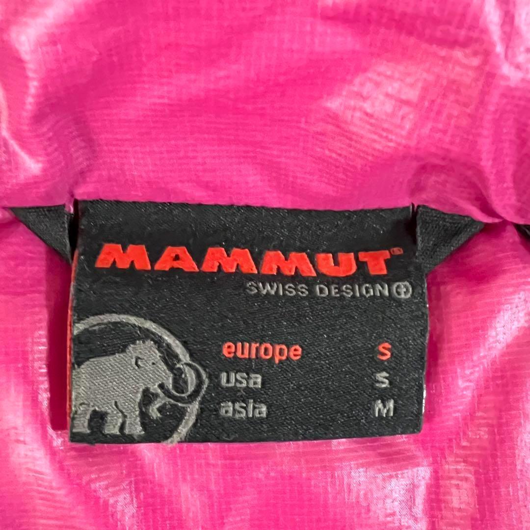 マムート アトラスフーデッドダウン ジャケット アウトドア ブラック ピンク M