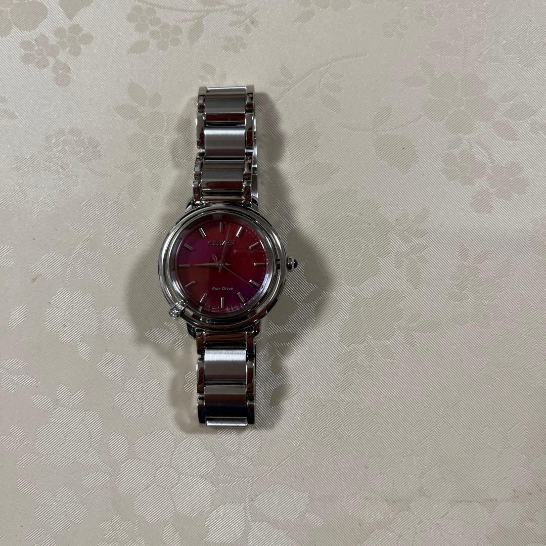 シチズン 赤文字盤 時計 交換用ストラップ付き