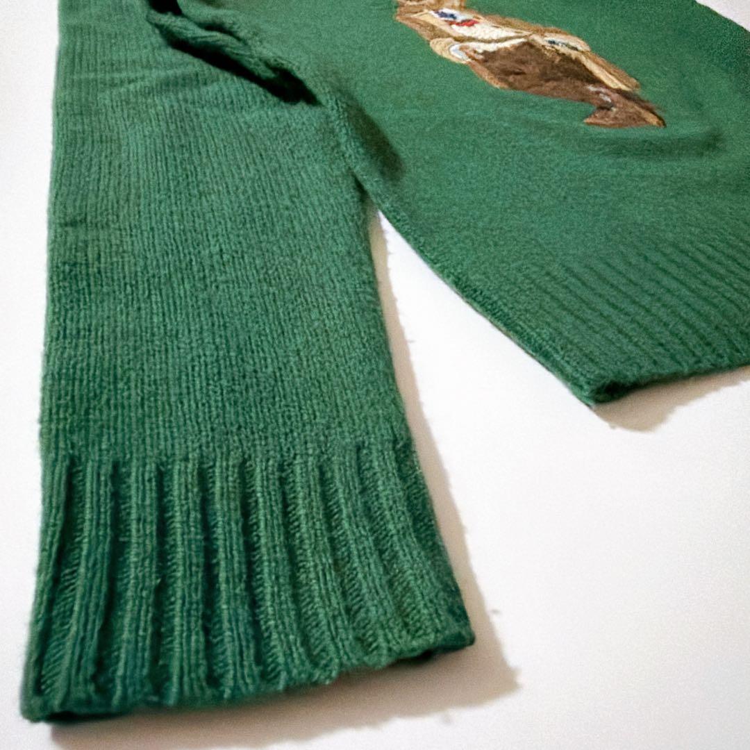 25年製✨️キャメル混 ラルフローレン ポロベア ウールカシミヤニット M相当