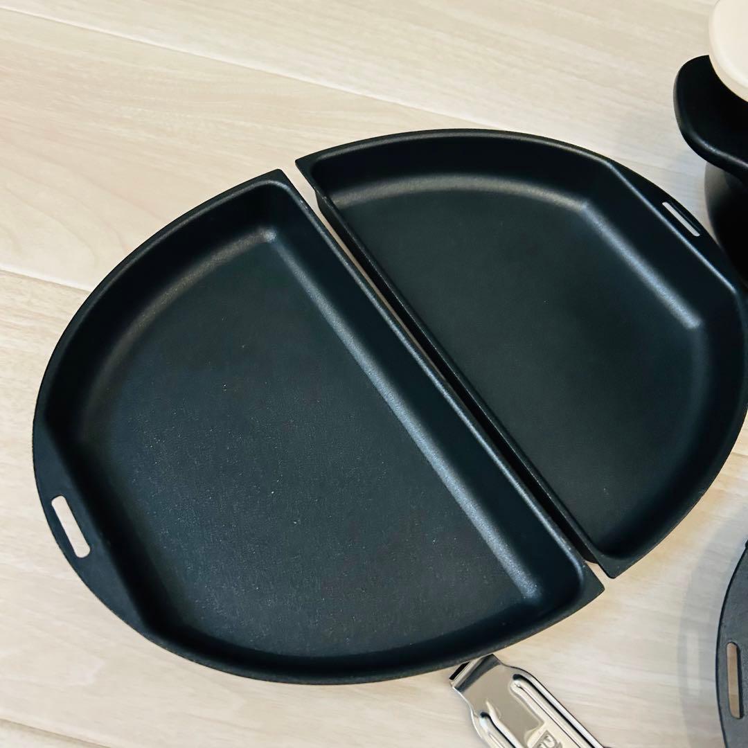 かりんママ様BRUNO　オーバルホットプレートBOE053　４種類のプレート、鍋